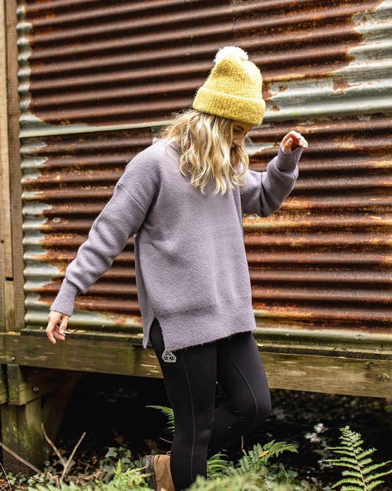 Zworki Passenger West Coast Recycled Trykotowy Damskie Dusty Lilac | Polska-VPJTCH534