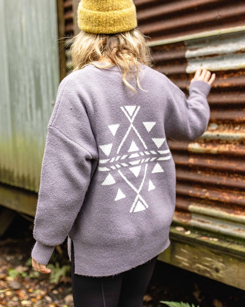 Zworki Passenger West Coast Recycled Trykotowy Damskie Dusty Lilac | Polska-VPJTCH534