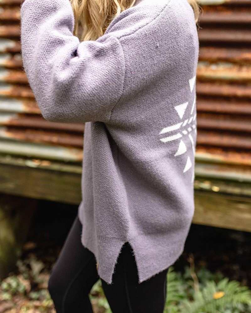 Zworki Passenger West Coast Recycled Trykotowy Damskie Dusty Lilac | Polska-VPJTCH534
