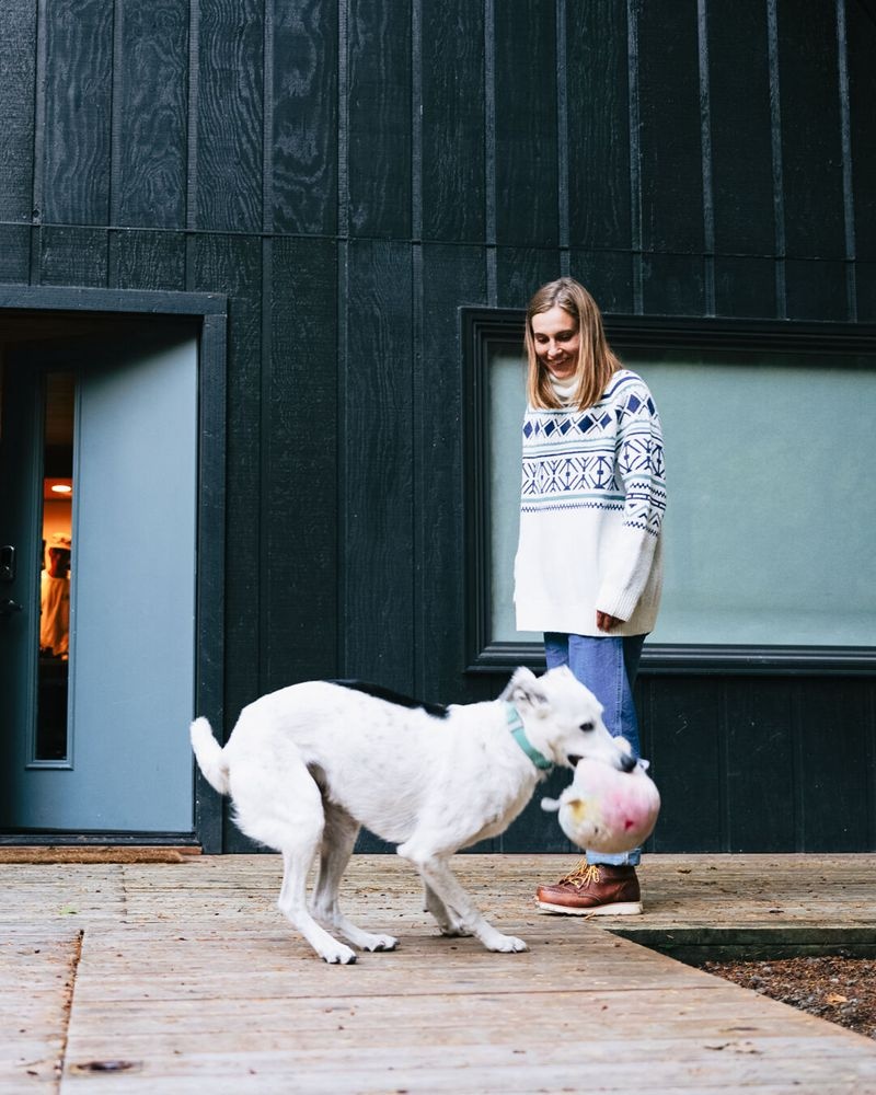 Zworki Passenger Whimsical Oversized Recycled Knit Polo Neck Damskie Paski Białe | Polska-JXNFSK632